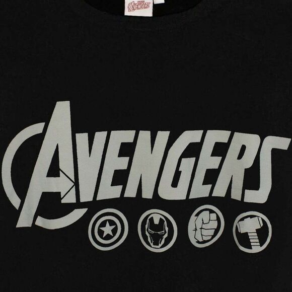 The Avengers Mens Logo Pajama Set / Black/Gray - Picture 6 of 6